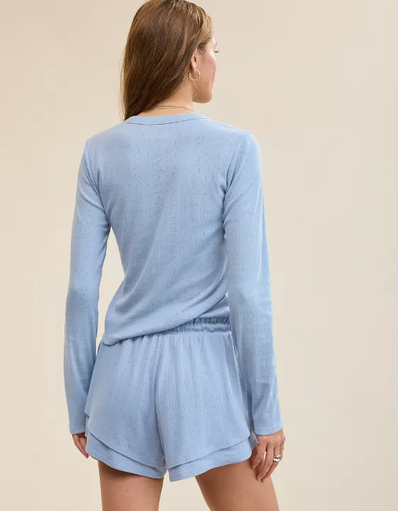 Aerie Pointelle Long Sleeve Top - Image 2