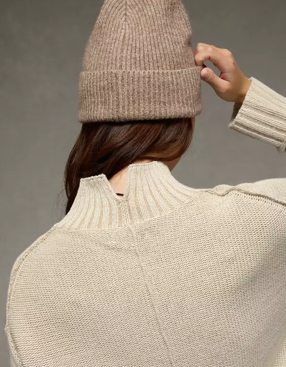 AE Oversized Turtleneck Sweater Mini Dress - Image 6