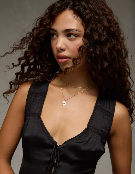 AE Lace Button-Front Tank Top - Image 6