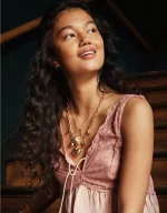 AEO Puffy Heart Charm Necklace