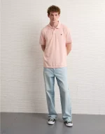 AE Stretch Pique Tipped Polo Shirt