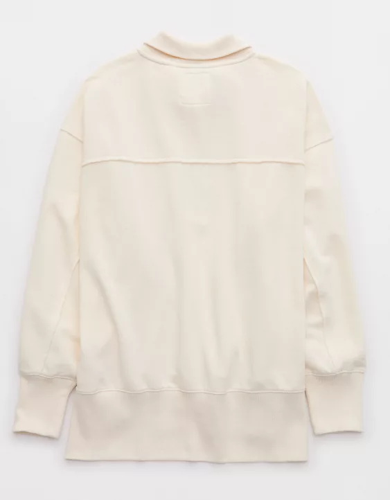 Aerie Vintage Popover Polo Sweatshirt - Image 4