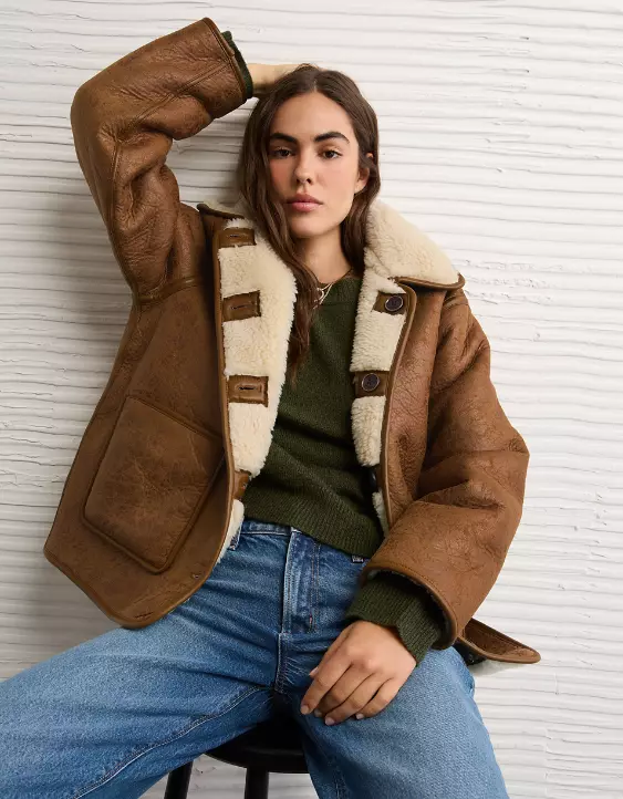 AE Reversible Shearling Jacket - Image 2