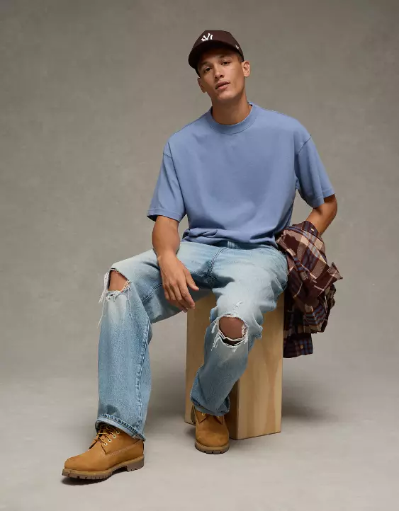 AE Boxy Sueded Jersey T-Shirt - Image 6