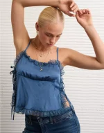 AE Side-Tie Lace Tank Top