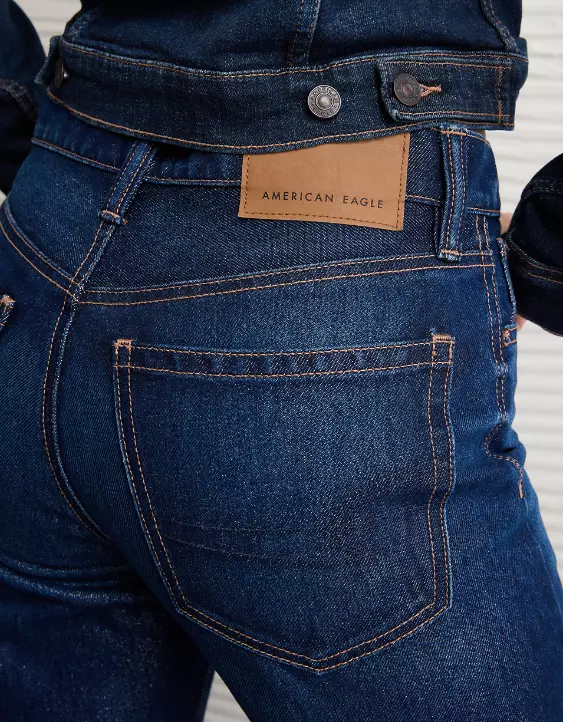 AE Shimmer Low-Rise Cuffed Baggy Straight Jean - Image 6