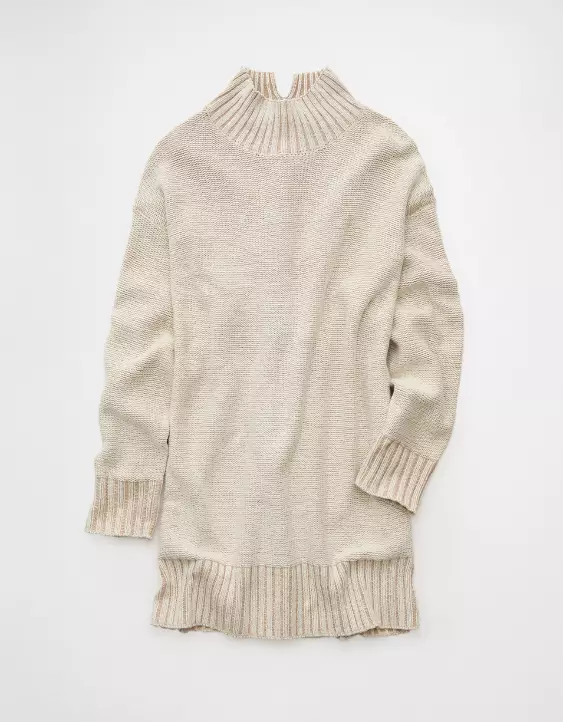 AE Oversized Turtleneck Sweater Mini Dress - Image 3