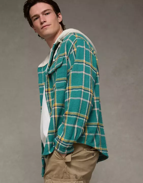 AE Hooded Flannel Shirt - Image 5