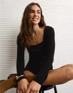 AE Long Sleeve Square Neck T-Shirt