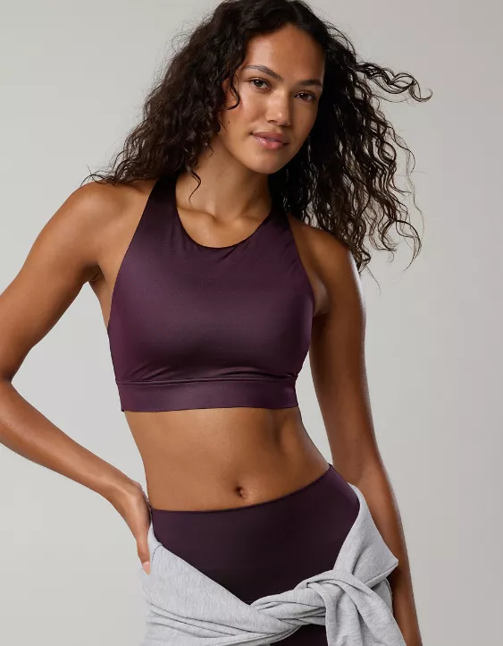 OFFLINE By Aerie Goals Gloss High Neck Sports Bra - Image 4