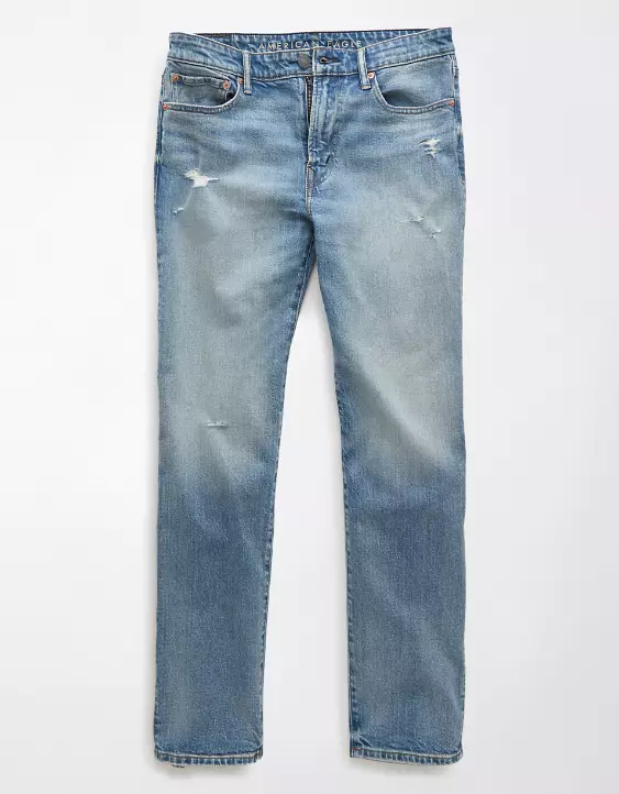 AE EasyFlex +TENCEL™ Fibers Ripped Slim Straight Jean - Image 3