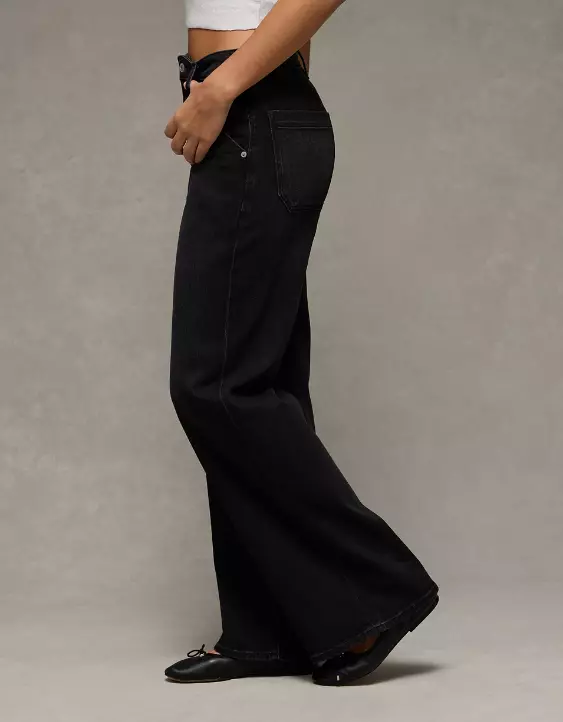 AE Dreamy Drape Stretch Super High-Waisted Baggy Wide-Leg Jean - Image 5