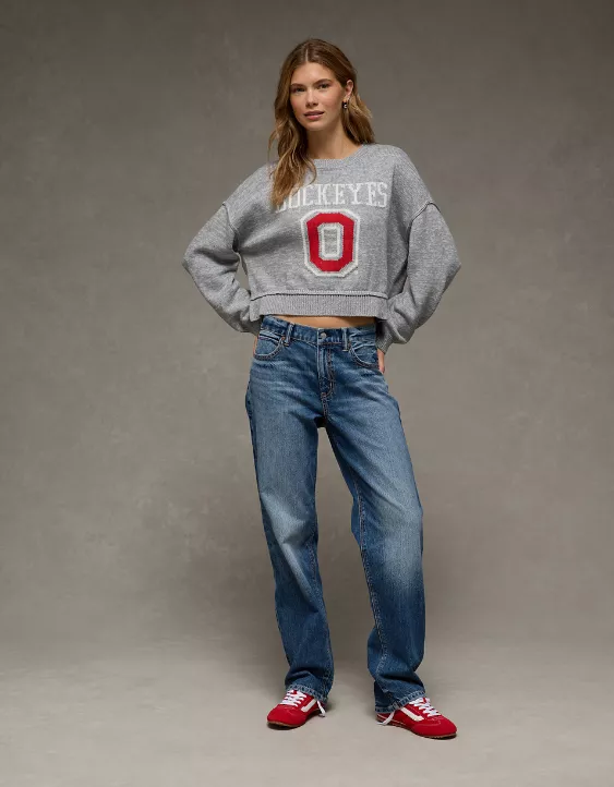 AE Ohio State Buckeyes Cropped Sweater - Image 5