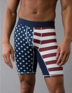 AEO Men's USA Stars & Stripes 8" Flex Boxer Brief