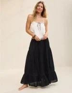 Aerie Lace Trim Maxi Skirt