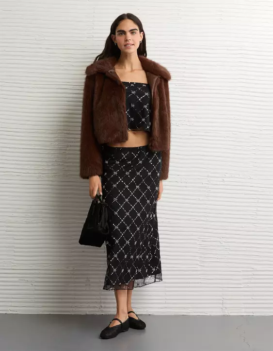 AE Sequin Mesh Cami Top - Image 5