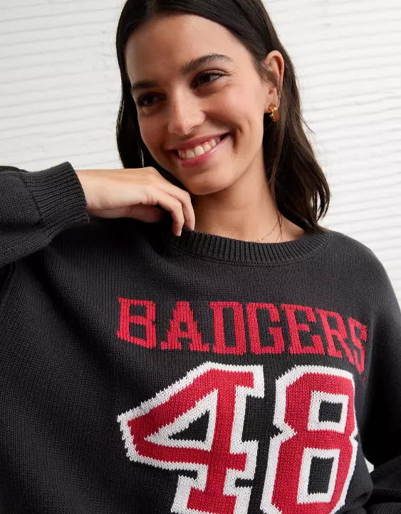 AE Wisconsin Badgers Cropped Sweater - Image 6