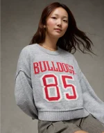 AE Georgia Bulldogs Cropped Sweater