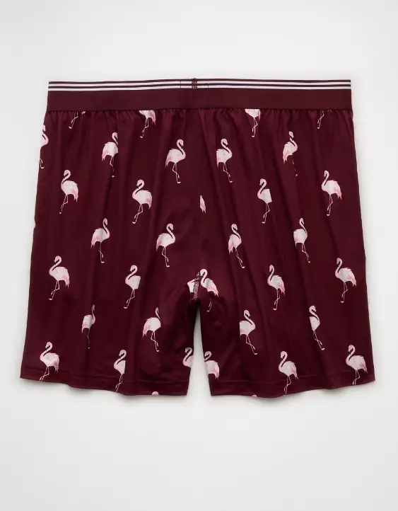 AEO Men's Flamingos Ultra Soft Pocket Boxer Short - Image 4