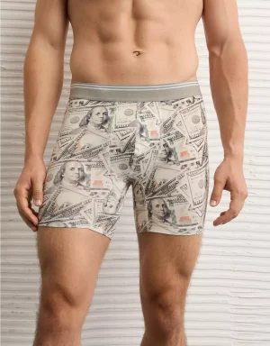 AEO Men's Dollar Bills 6" Ultra Soft Boxer Brief
