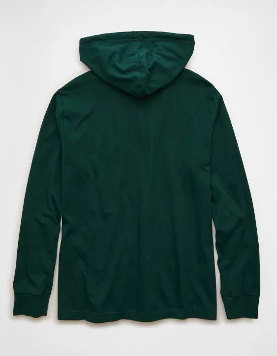 AE Lightweight Icon Logo Graphic Hoodie T-Shirt - Image 4