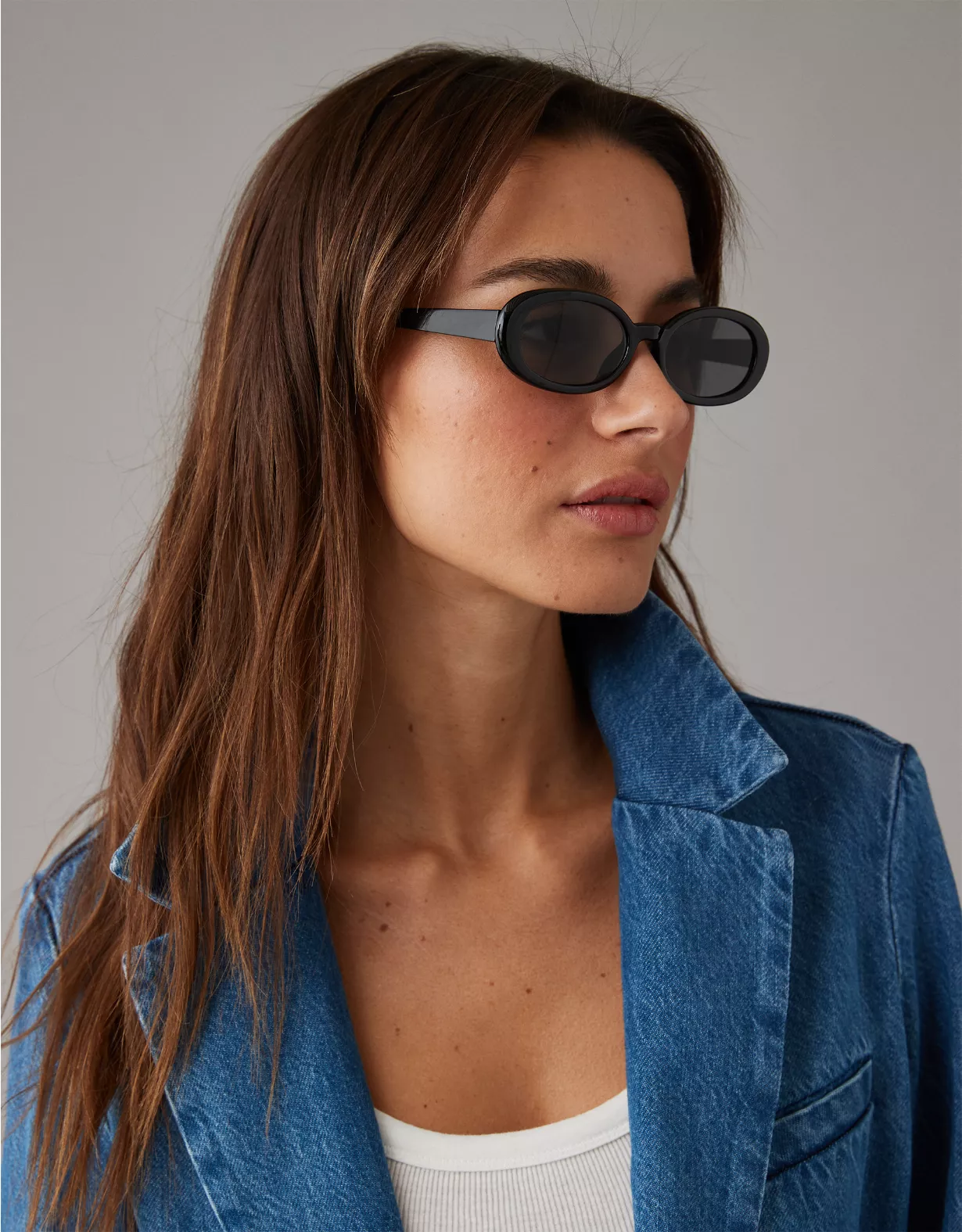 AE Black Oval Sunglasses
