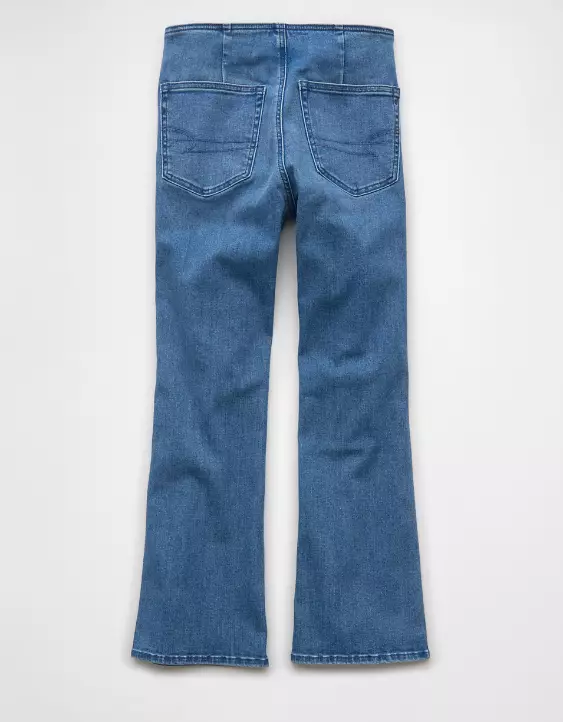 AE Luxe Pull-On High-Waisted Kick Bootcut Crop Jean - Image 4