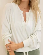 Aerie Happy Snit Henley T-Shirt