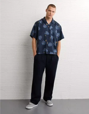 AE Poolside Floral Button-Up Shirt