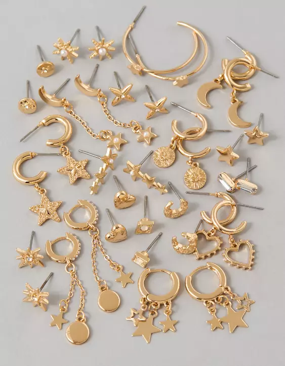 AE Metal & Pearl Earrings 18-Pack - Image 4