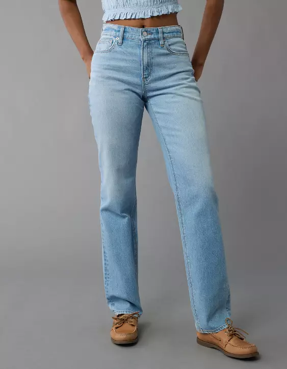AE Stretch Super High-Waisted Straight Jean - Image 2