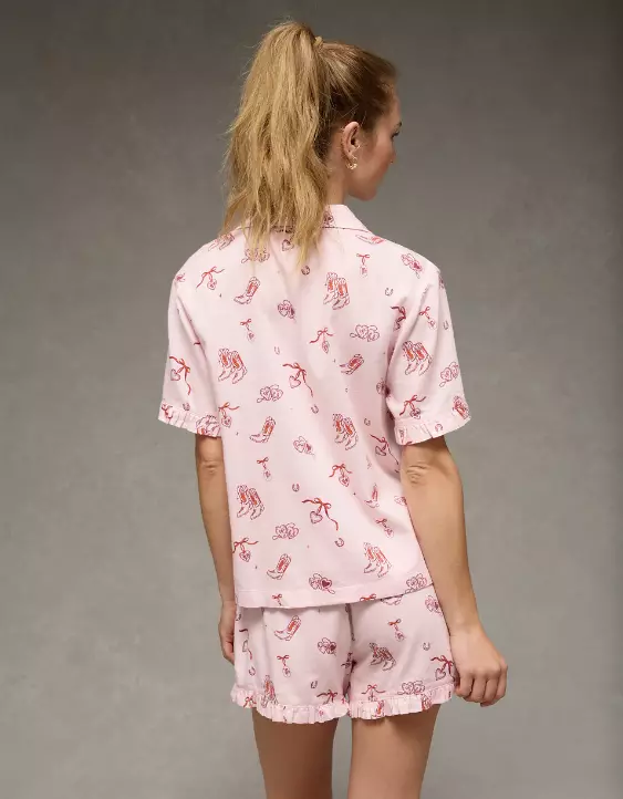 AE Ruffled Flannel PJ Set - Image 2