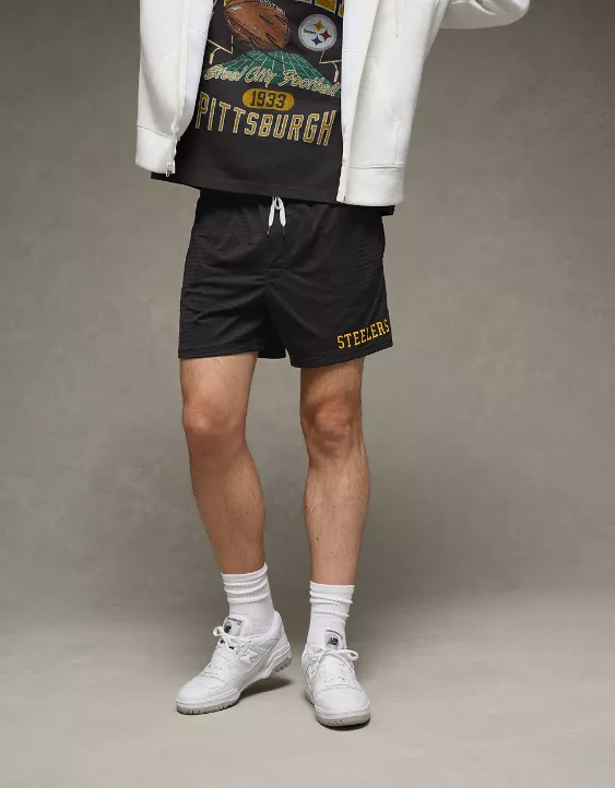 NFL Pittsburgh Steelers 6" Mesh Lounge Short - Image 5