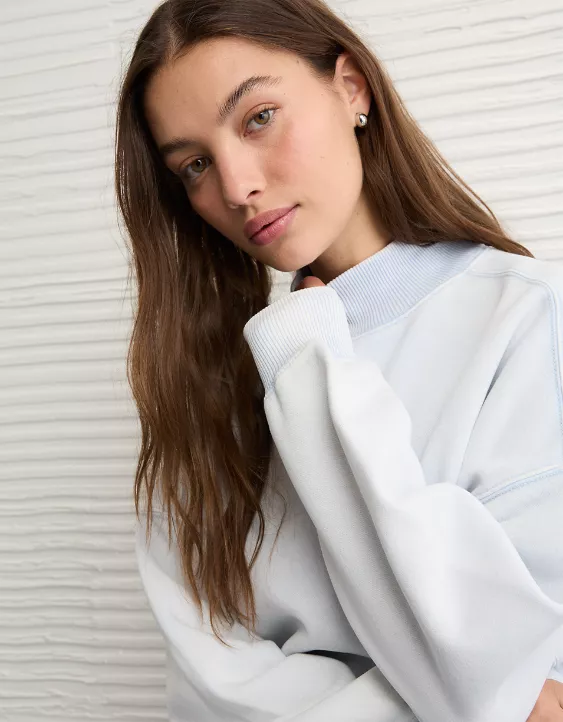 AE Everyday Luxe Mock Neck Sweatshirt - Image 6