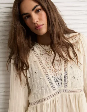 AE High Neck Lace Blouse