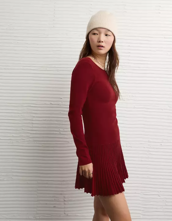 AE Drop Waist Sweater Mini Dress - Image 6