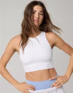 OFFLINE By Aerie Real Me XTRA High Neck Longline Sports Bra