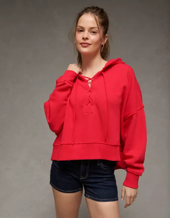 AE Big Hug Lace-Up Hoodie - Image 6