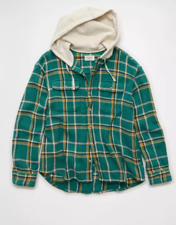 AE Hooded Flannel Shirt - Image 3