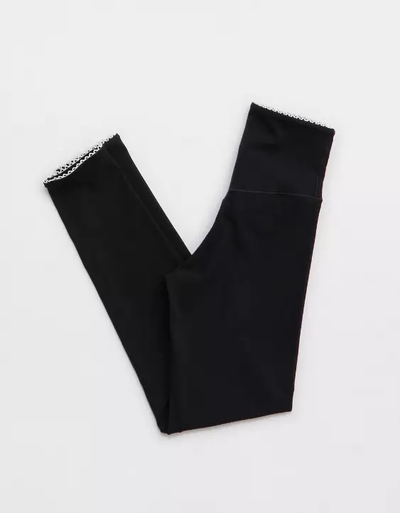 OFFLINE By Aerie Real Me XTRA Ribbed Picot Trim Crossover Legging - Image 4