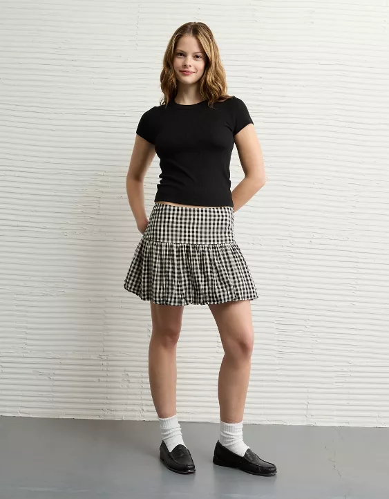 AE High-Waisted Smocked Bubble Skirt - Image 5