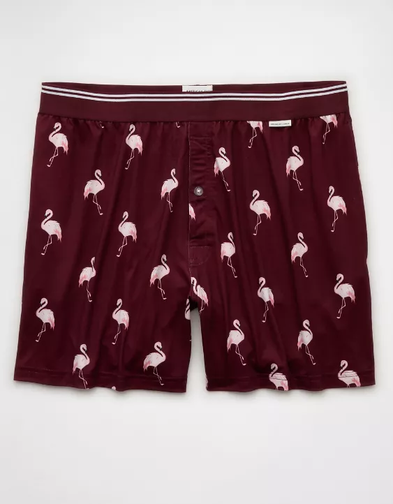 AEO Men's Flamingos Ultra Soft Pocket Boxer Short - Image 3