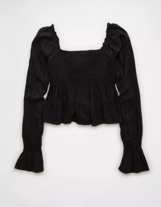 AE Long Sleeve Babydoll Blouse - Image 4