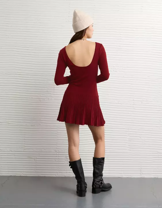 AE Drop Waist Sweater Mini Dress - Image 2