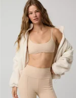 OFFLINE By Aerie Jacquard Twill Curved Band Sports Bra