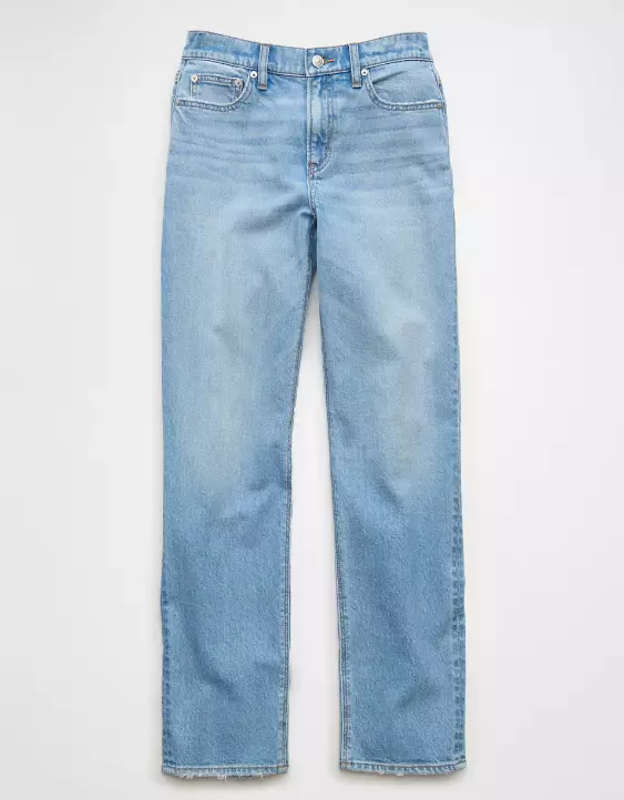 AE Stretch Super High-Waisted Straight Jean - Image 4