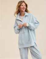 Aerie Vintage Popover Polo Sweatshirt