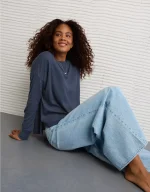 AE Long Sleeve Plush Crew Neck Top