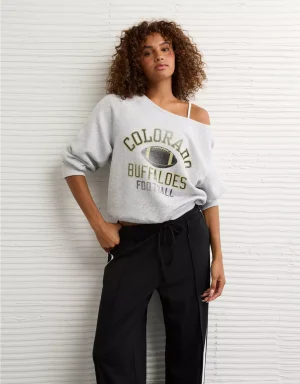 AE Colorado Buffaloes Graphic Off The Shoulder Sweatshirt