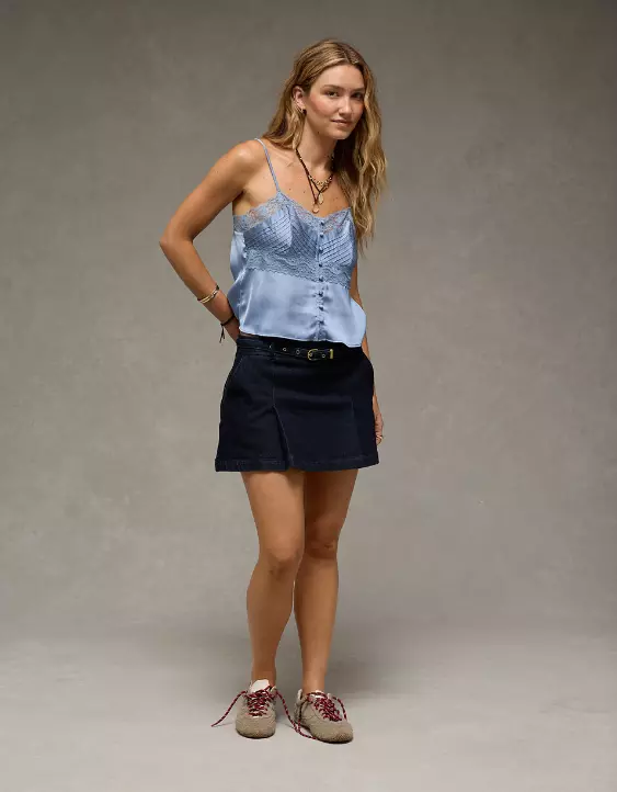 AE Pintuck Satin Cami Top - Image 5